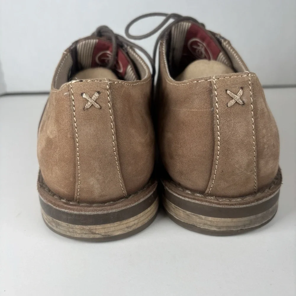 Original Penguin Munsingwear Mens Terry Oxford Shoe 9.5 Brown Suede Lace Up EUC